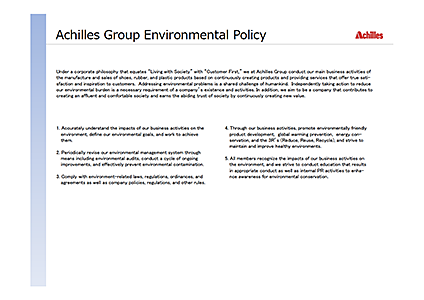 Achilles Group Environmental Policy