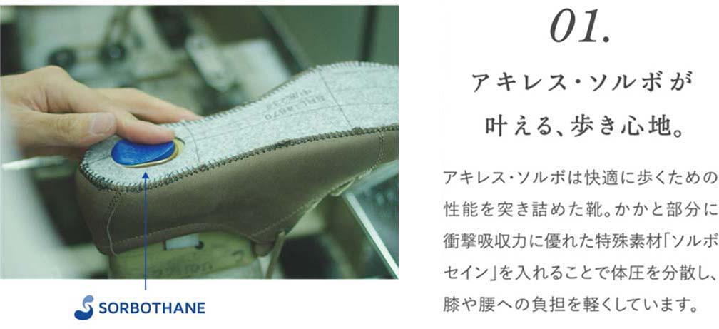 01.アキレス・ソルボが叶える、歩き心地。