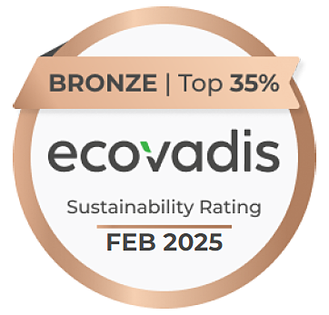 BRONZE Top 35％：ecovadis Sustainability Rating FEB 2025