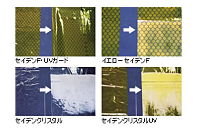 べたつき、劣化に強い、紫外線吸収、帯電防止機能に優れた防炎フィルム